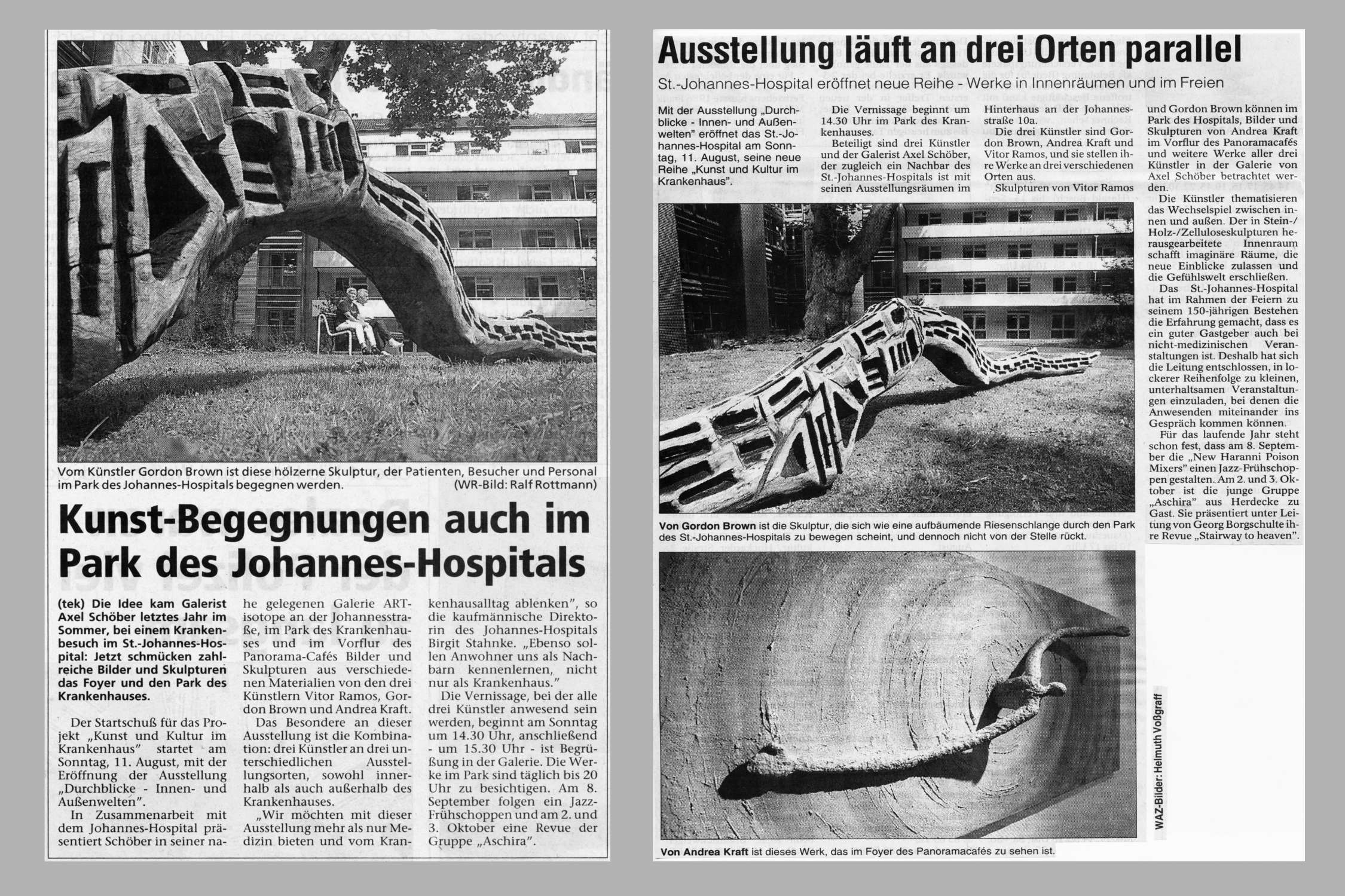 Pressebericht Parkausstellung DURCHBLICKE